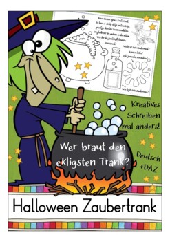 Preview of Halloween Zaubertrank Deutsch kooperatives Spiel Wortschatz