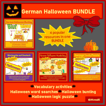 Preview of Halloween activities German BUNDLE