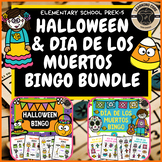 Halloween and Dia de los Muertos Bingo Game Activity Bundle