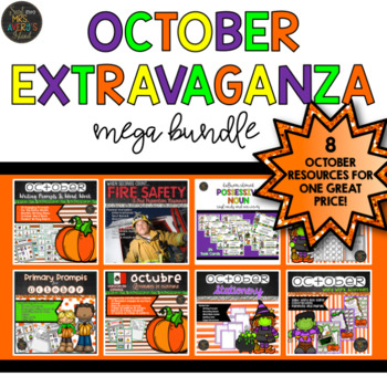 Preview of Halloween and Fall Literacy and Math Activities Bundle