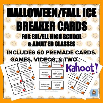Preview of Halloween and Fall Ice Breakers, Activities & Games 4 ESL ELD & Adult ED Classes