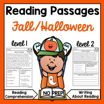 Preview of Halloween and Fall Reading Comprehension Passages and Questions