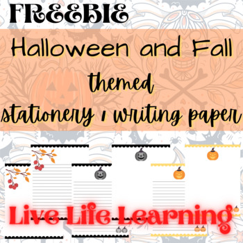 Preview of Halloween and Fall themed stationery / writing paper