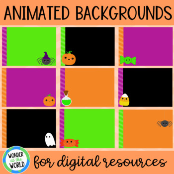 Preview of Halloween animated backgrounds for Boom, Google Slides and PowerPoint