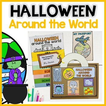 Preview of Halloween around the world | Holidays Lapbook and craft | Reading Comprehension