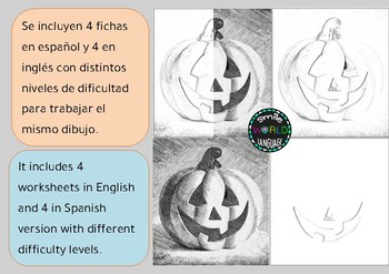 Halloween Artistic Drawing Bilingual Dibujo Artistico Lapiz Pencil Shadow