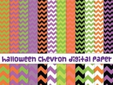 Halloween chevron digital paper