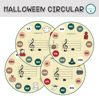Preview of Halloween circular - Lenguaje musical