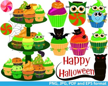 Halloween clip art EPS PNG school teachers Cake muffins sweets wedding ...