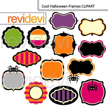 Preview of Halloween clip art graphics - Frames/ Label - Commercial use clipart