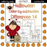 Halloween color by code {subtraction}