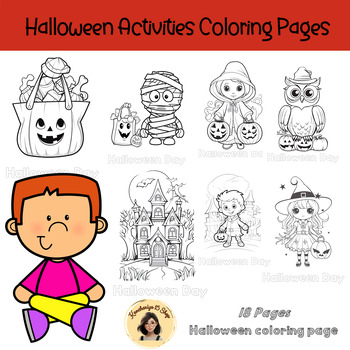 Preview of Halloween color pages|Halloween Activities Coloring Pages