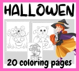 Halloween coloring by coloring pages for kids