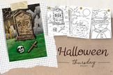 Halloween coloring page, 10 pages, Cute Coloring, Digital 