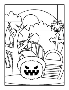 Halloween Coloring Book: Fun & Spooky Color Pages for Kids Ages 4-8 (Book  #2) (Paperback)