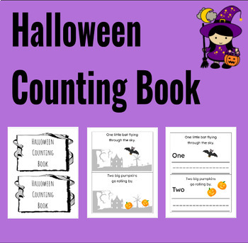 Preview of Halloween counting book. Kindergarten, Preschool, Pre-k ELA, Math, Writing