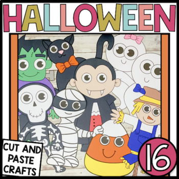 Preview of Halloween crafts Bundle | Pumpkin | Mummy | Witch | Vampire | Frankenstein