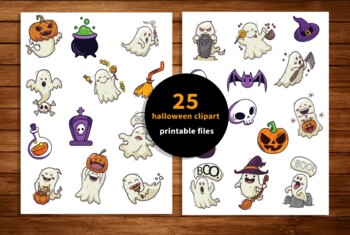Preview of Halloween ,cute Halloween clipart, printable digital clipart, Halloween, fun