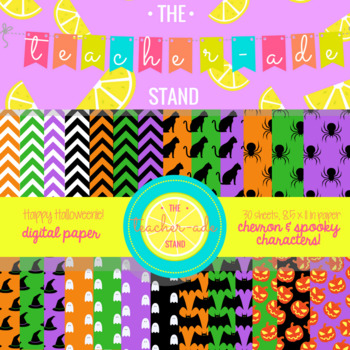 Download Halloween Digital Paper Freebie By The Teacher Ade Stand Tpt