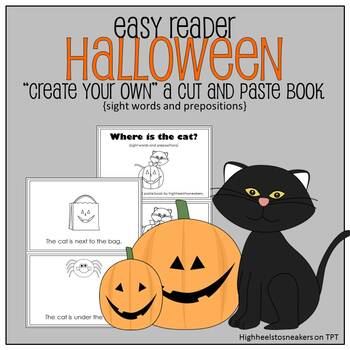 Fall Halloween easy reader- color, cut and paste by Apparently Teaching