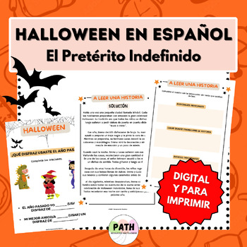 Preview of Halloween en español | ACTIVIDADES: EL PRETÉRITO INDEFINIDO | El pasado| Spanish