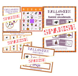 Halloween en español BUNDLE: games, word wall & flashcard 