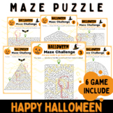 Halloween fall break Maze puzzle Math Game Activity critic