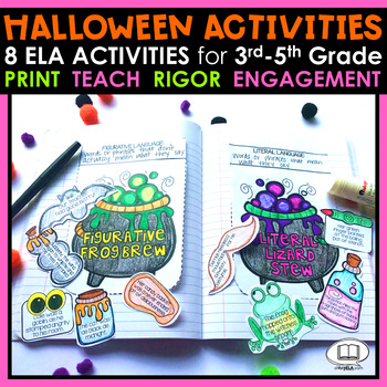 Preview of Halloween Reading Comprehension Activities 3rd Grade 4th Grade 5th Grade