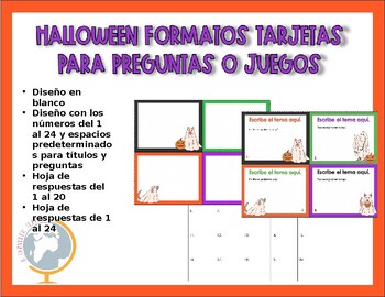 Preview of Halloween: formato tarjetas para personalizar 7