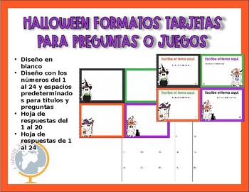 Preview of Halloween: formato tarjetas para personalizar 8