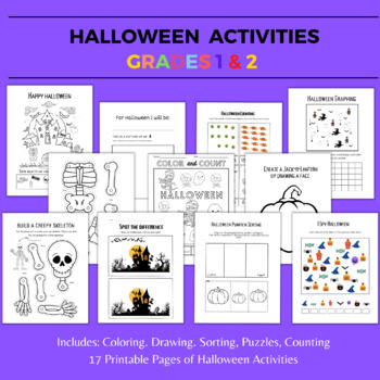Halloween fun and educational activities for Grades 1 & 2 Elementary ...
