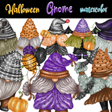 Halloween gnome watercolor (Clipart)
