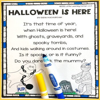 Preview of Halloween is Here Poem for Kids