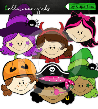 Preview of Halloween head kids Clip Art/ commercial use
