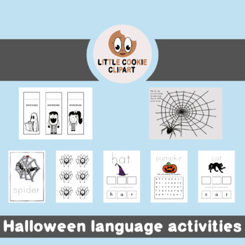 Preview of Halloween language activities for preschool, pre-K and kindergarten