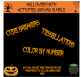 Halloween math activities growing bundle