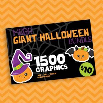 Preview of Halloween mega collection 1500 graphics, images, stamps, digital papers