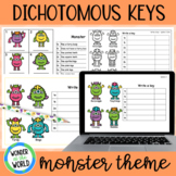 Halloween monsters dichotomous keys worksheets and digital