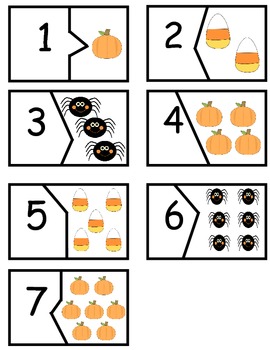  Halloween number match  1 20 plus follow up worksheet by 