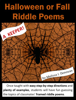 Preview of Halloween or Fall Riddle Poems (a KEEPER)