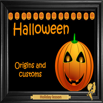 Preview of Halloween origins and customs - ESL Adult English conversation power-point