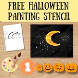 Halloween painting template, Easy free simple fall craftin