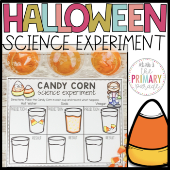 Preview of Halloween science experiment with Candy Corn