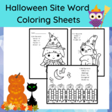 Halloween siteword coloring sheets