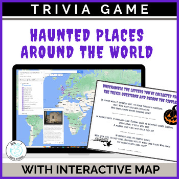 Preview of Halloween social studies activities: Haunted places around the world game
