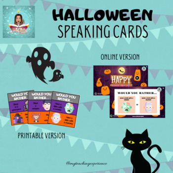 Preview of Halloween speaking cards