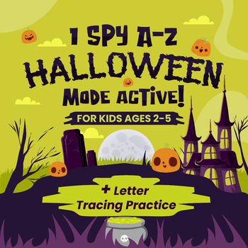 Preview of Halloween spy and Letters trace practice - Alphabet  A-Z (Halloween themed)