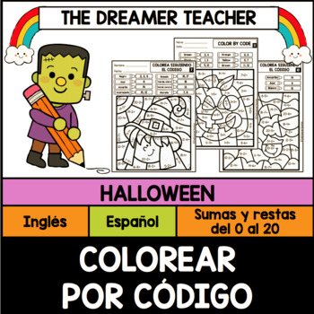 Halloween Sumas Y Restas Por Codigo English Espanol Distance Learning