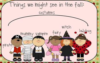 Preview of Halloween vocabulary and activities