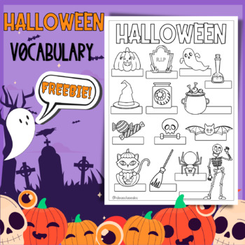 Preview of Halloween vocabulary freebie